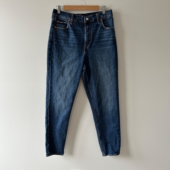 GAP Women's Mom High Rise Denim Jeans Size 10 Tall Tapered Leg Medium Wash - Picture 2 of 15
